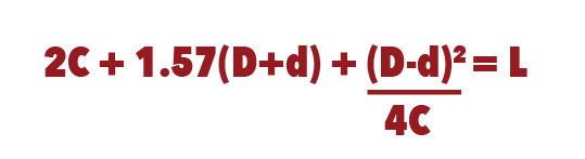 Belt Length and Distance Between Pulleys Calculator