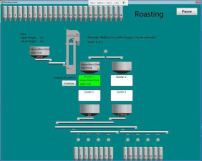 Coffee batching software - screen shot