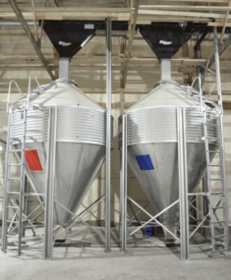 Can be used to fill and empty grain bins, flat storage structures or in feed processing and conveying applications