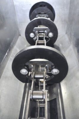 Paddles create less grain damage than traditional auger flighted conveying systems