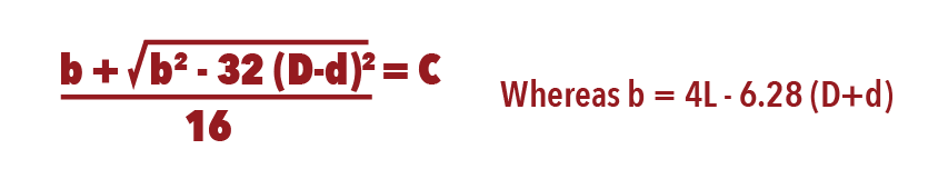 Pulley belt outlet length calculator