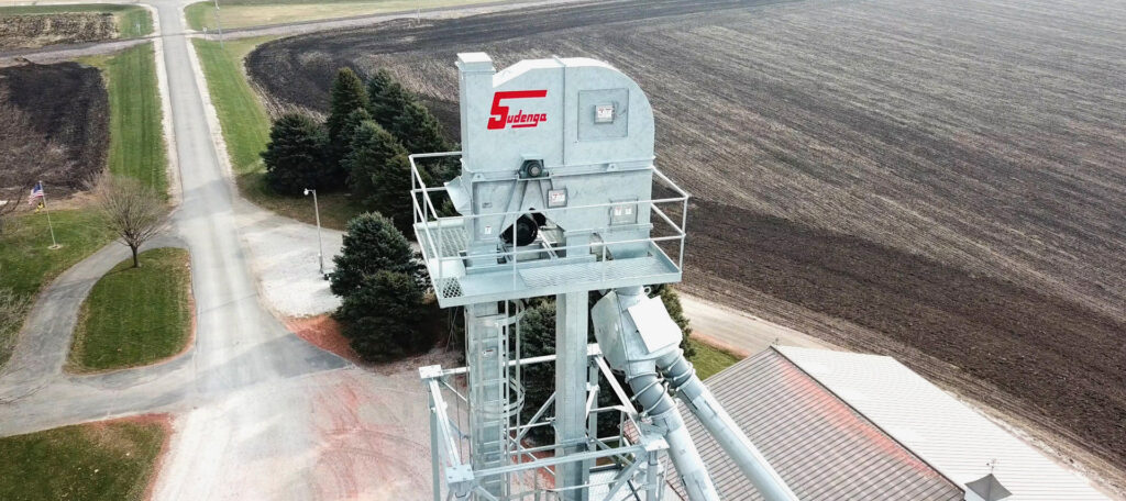 bucket elevator located near corn field