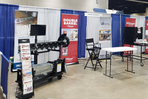 Photo of the Sudenga booth at the Greater Peoria Farm Show
