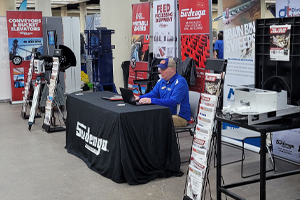 Photo of the Sudenga booth at the 2022 Iowa Ag Expo