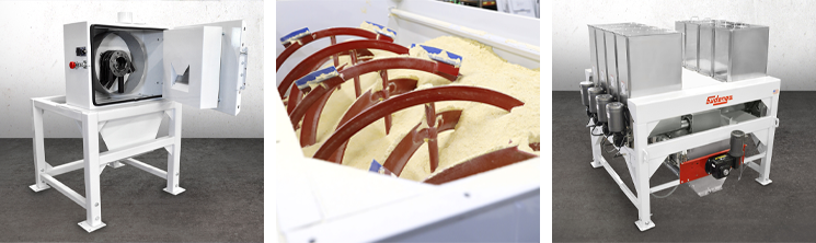 Three pieces of feed equipment