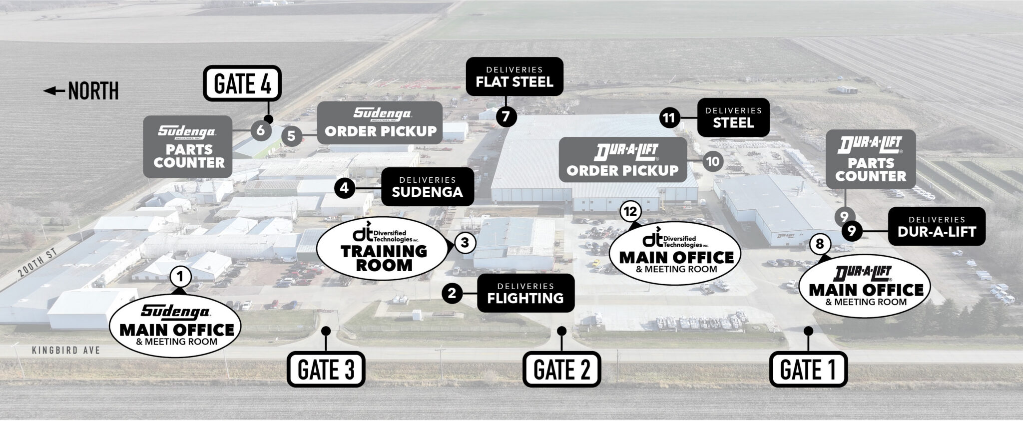 DTI Locations Map - Sudenga Industries Inc.