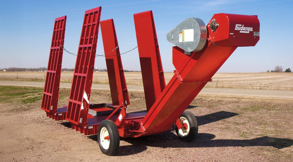 The Portable Drive Over Hopper ready for transport